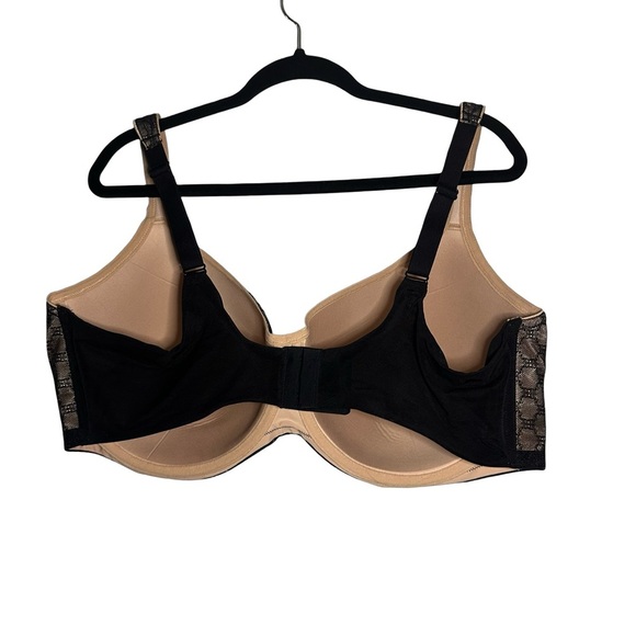 Stunning Support Full Coverage Bra with Geo Lace in Black Size 44G (4D) Soma - Picture 3 of 7